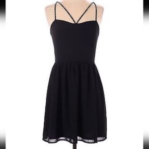 Chiffon overlay strappy dress